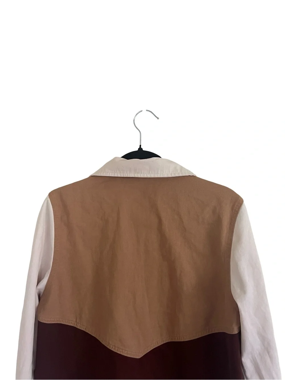 Big Bud Press Colorblock Brown Tan Zip Up Jacket Medium